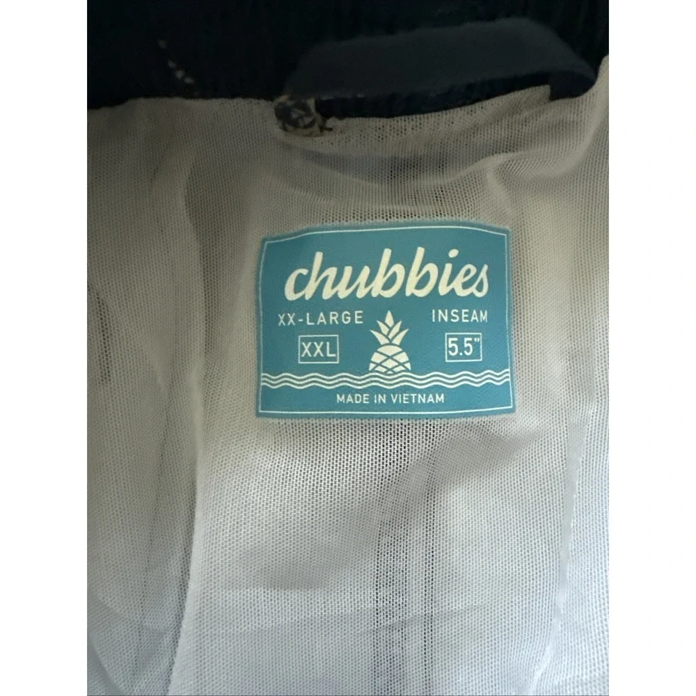 Chubbies The Midnight Swim Trunks Men's 2XL Blue‎ Palms Lined 5.5